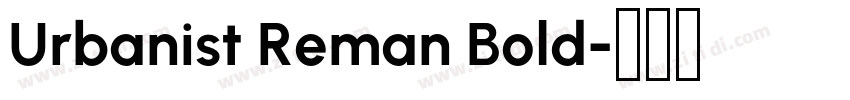 Urbanist Reman Bold字体转换